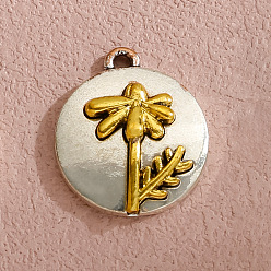 February Iris Подвески из сплава , подвески на тему декабрьских цветов, февральские ирисы, 21x18 мм