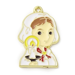 Human Подвески из сплава с эмалью медицинской тематики, золотые, человек, 28x18x1.5 мм, отверстие : 1.5 мм