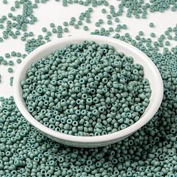 (RR2028) Матовый Непрозрачный Блеск Морской Ппены Миюки круглые бусины рокайль, японский бисер, 8/0, (rr 2028) матовый матовый морской пенопласт, 8/0, 3 мм, отверстие : 1 мм, Около 2111~2277 шт / 50 г