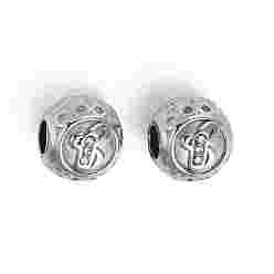 Letter T 304 горный хрусталь из нержавеющей стали европейские шарики, круглый крупные бусины отверстие, реальный 18 k позолоченный, круглый с письмом, Письмо T, 11x10 мм, отверстие : 4 мм