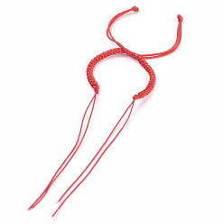 Красный Регулируемый браслет из нейлонового шнура, красные, 9-1/4 дюйм (23.5 см), 1 мм