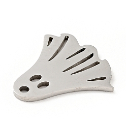 Stainless Steel Color Non-Tarnish 201 Stainless Steel Pendants, Ghost, Stainless Steel Color, 17x17x1mm, Hole: 1.4mm