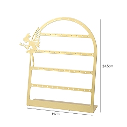Золотой 56 Складная металлическая подставка для сережек с отверстиями, подставка для сережек, золотые, 24.5x19 см