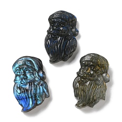 Santa Claus Природные кабошон лабрадора, Дед Мороз, 48~49x28.5~30x10~12 мм