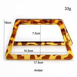 Седло Коричневый D-образная ручка из полимера, для сумки аксессуары для сумочек, седло коричневый, 100x175 мм