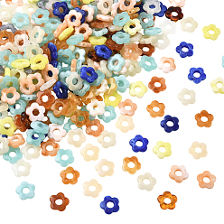 (52) Непрозрачная лаванда 300шт. прозрачные акриловые бусины градиентного цвета, Центр пробуренной, цветок, разноцветные, 14x14.5x4 мм, отверстие : 1.6 мм