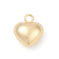 Сердце Латунные подвески, реальный 14 k позолоченный, сердце, 17.5x15.5x9 мм, отверстие : 3 мм