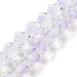 Сливовый Бусы лэмпворк ручной работы, двухконусные, слива, 12.5x11 мм, отверстие : 1.6 мм, около 40 шт / нитка, 17.52'' (44.5 см)