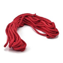 Красный Плетеные хлопковые нитки для рукоделия и вязания, красные, 6x3 мм, около 10.94 ярдов (10 м) / моток