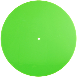 Lime Green Acrylic CD Pads, Flat Round, Lime Green, 300x2.5mm, Hole: 7mm
