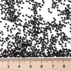 (RR401) Black MIYUKI Round Rocailles Beads, Japanese Seed Beads, (RR401) Black, 15/0, 1.5mm, Hole: 0.7mm, about 5555pcs/bottle, 10g/bottle
