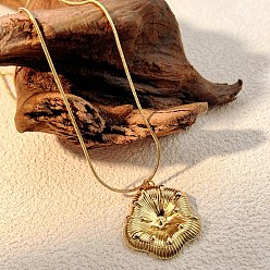 Золотой 304 ожерелья с подвесками в виде цветов из нержавеющей стали для женщин, золотые, 18.03 дюйм (45.8 см)