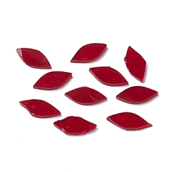 Коричневый Лепестковая мозаичная плитка, кусочки мозаики из стеклянных листьев, для поделок своими руками украшения дома искусства, коричневые, 24.5~26x11~11.5x2.5~3 мм, около 40~41 шт / упаковка