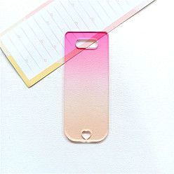 Разноцветный Постепенный акриловый диск кулон брелок заготовки, прямоугольные, красочный, 10x4 см