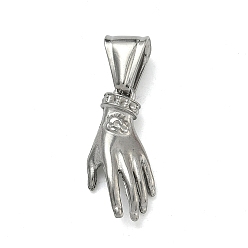 Нержавеющая Сталь Цвет 304 подвески из нержавеющей стали, пальмовое очарование, цвет нержавеющей стали, 22x10x5 мм, отверстие : 4x9 мм