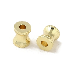 Golden Rack Plating Brass Beads, Long-Lasting, Lead Free & Cadmium Free, Cloumn, Long-Lasting Plated, Golden, 6x7mm, Hole: 2mm
