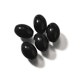 Черный К 9 стекло, имитация Австрийские кристаллические шарики, овальные, чёрные, 11x8 мм, отверстие : 1.8 мм
