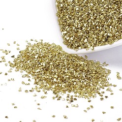 Золотистый Сделай сам украшения для ногтей мини стеклянные бусины, крошечные шарики ногтей икрой, золотые, 1~1.5 мм, о 450 г / мешок