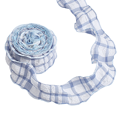 Васильковый Льняная лента, шотландка шаблон, аксессуары для одежды, васильковый, 1-5/8 дюйм (42 мм), около 10.00 ярдов (9.14 м) / рулон