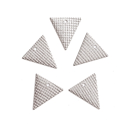 Couleur Acier Inoxydable Pendentifs en acier inoxydable résistants au ternissement, triangle, couleur inox, 304mm, Trou: 13.5x13x0.5mm