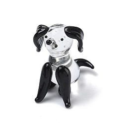 Черный Украшения для собак ручной работы в технике лэмпворк, для домашнего украшения рабочего стола, чёрные, 24~25.5x16~17x26~27.5 мм