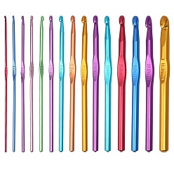 (52) Непрозрачная лаванда Набор крючков с алюминиевой ручкой, инструменты для вязания своими руками, разноцветные, 150 мм