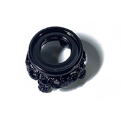 Черный Подставка для дисплея с хрустальным шаром из смолы, подставка для держателя хрустальных сфер, для хрустального шара 4~5см, чёрные, 54x26 мм