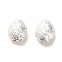 Argent Perles en alliage, plaqué longue durée, ovale, argenterie, 9.5x8x4.5mm, Trou: 1.2mm