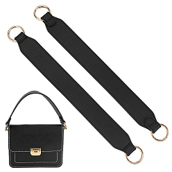 Gold PU Leather Bag Strap, with Zinc Alloy Finding, for Bag Replacement Accessories, 34.1x3.4x0.3cm