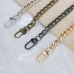 Черный Цвет Металла Цепные ремни из железной сумки, Сплав с застежками, для замены сумочки или сумки через плечо, металлический черный , 80x0.9x0.24 см