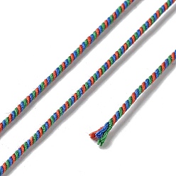 Зеленый Полиэфирный крученый шнур, круглые, для изготовления ювелирных изделий DIY, зелёные, 1.2 мм, около 38.28 ярдов (35 м) / рулон