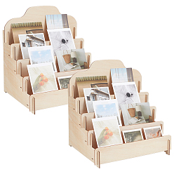 Папайя Оранжевый 2 сумки 4 деревянные подставки для дисплеев с прорезями, для отображения поздравительных открыток, papayawhip, 30x26.4x32.2 см