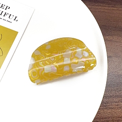 (932FM) Темно-синий аква-матовый с подкладкой Заколки для волос в форме когтей из ацетата целлюлозы, аксессуары для волос для женщин и девочек, темно-золотистые, 80x47 мм