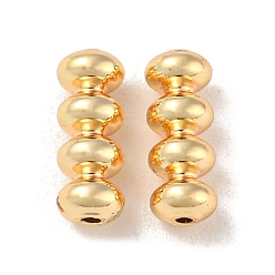 Настоящее золото 18K Латунные бусины, 4-рондель бусины, без кадмия, без никеля и без свинца, реальный 18 k позолоченный, 8 мм, отверстие : 0.6 мм
