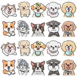 Mixed Color 20Pcs 10 Styles Acrylic Cabochons, Dog, Mixed Color, 25.5~30.5x24~30x2~2.5mm, 2pcs/style