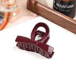 Темно-Красный Бант-заколки-коготь из смолы, аксессуары для волос для женщин и девочек, темно-красный, 80 мм