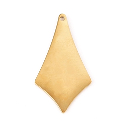 Golden 304 Stainless Steel Pendants, Mirror Polished Finish, Stamping Blank Tag, Laser Cut, Kite, Golden, 28.5x15x0.8mm, Hole: 1.2mm