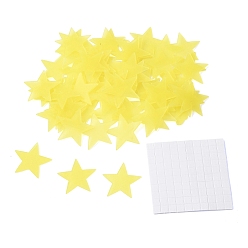 Зелено-Желтый 100 шт. светящиеся наклейки на стену из полипропилена, настенный декор, звезда, зеленый желтый, 30 мм