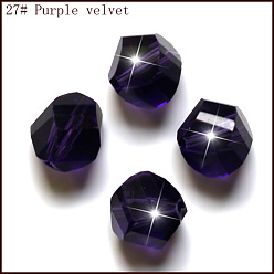 Индиго Имитация Австрийские кристаллические шарики, класс AAA, граненые, многоугольник, индиговые, 10 мм, отверстие : 0.9~1 мм