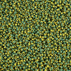 Medium Sea Green 12/0 Glass Seed Beads, Opaque Colours Seep, Medium Sea Green, 2mm, hole: 0.8mm