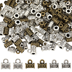 (52) Непрозрачная лаванда 150шт 3 стилизованные тибетские поручни из сплава, петля под залог, колонка, разноцветные, 7~7.5x5.5~7x5~5.5 мм, отверстие : 1.5~2.5 мм, внутренний диаметр: 1.6 мм, 50 шт / стиль