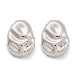 Нержавеющая Сталь Цвет Не тускнеют 304 серьги-гвоздики из нержавеющей стали, овальные, цвет нержавеющей стали, 27x20 мм