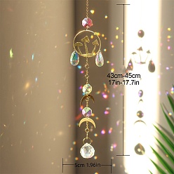 Гриб Подвеска в виде ловца солнца из хрусталя, латуни и железа, создатель радуги, украшение сада и дома своими руками, гриб, 430~450x50 мм