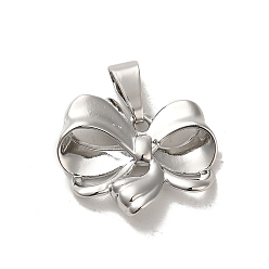 Платина Стойки обшивки латунные подвески, долговечный, без свинца и без кадмия, бантом, платина, 21.5x16.5x4.5 мм, отверстие : 8x3.5 мм