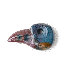 (RRHB277) Кристалл на подкладке из медово-бежевого цвета Природного индийского агата подвески, птица, 23x43 мм, отверстие : 5 мм