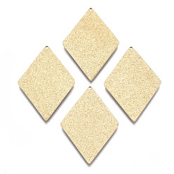 Real 14K Gold Plated 316 Surgical Stainless Steel Pendants, Rhombus, Real 14K Gold Plated, 32x21.5x1mm, Hole: 0.9mm