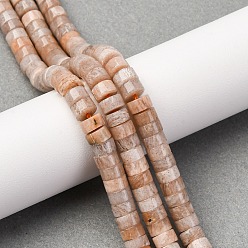 Солнечный Камень Натуральный Sunstone бисер пряди, диск, Heishi бусы, 6x3.5 мм, отверстие : 0.8 мм, около 113~114 шт / нитка, 14.92'' (37.9 см) ~ 15.08'' (38.3 см)