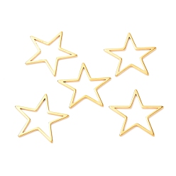 Золотой 201 нержавеющей стали связывающий кольца, звезда, золотые, 20x21x1 мм