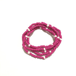 Камелия Бусины из стеклянного бисера на талию, камелия, 800 мм