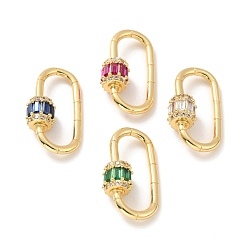 (52) Непрозрачная лаванда Покрытие стойки латунный винтовой карабин замок подвески, со стразами, для изготовления ожерелий, быстрые ссылки, без кадмия и без свинца, долговечный, овальные, разноцветные, 21x12x1.5 мм